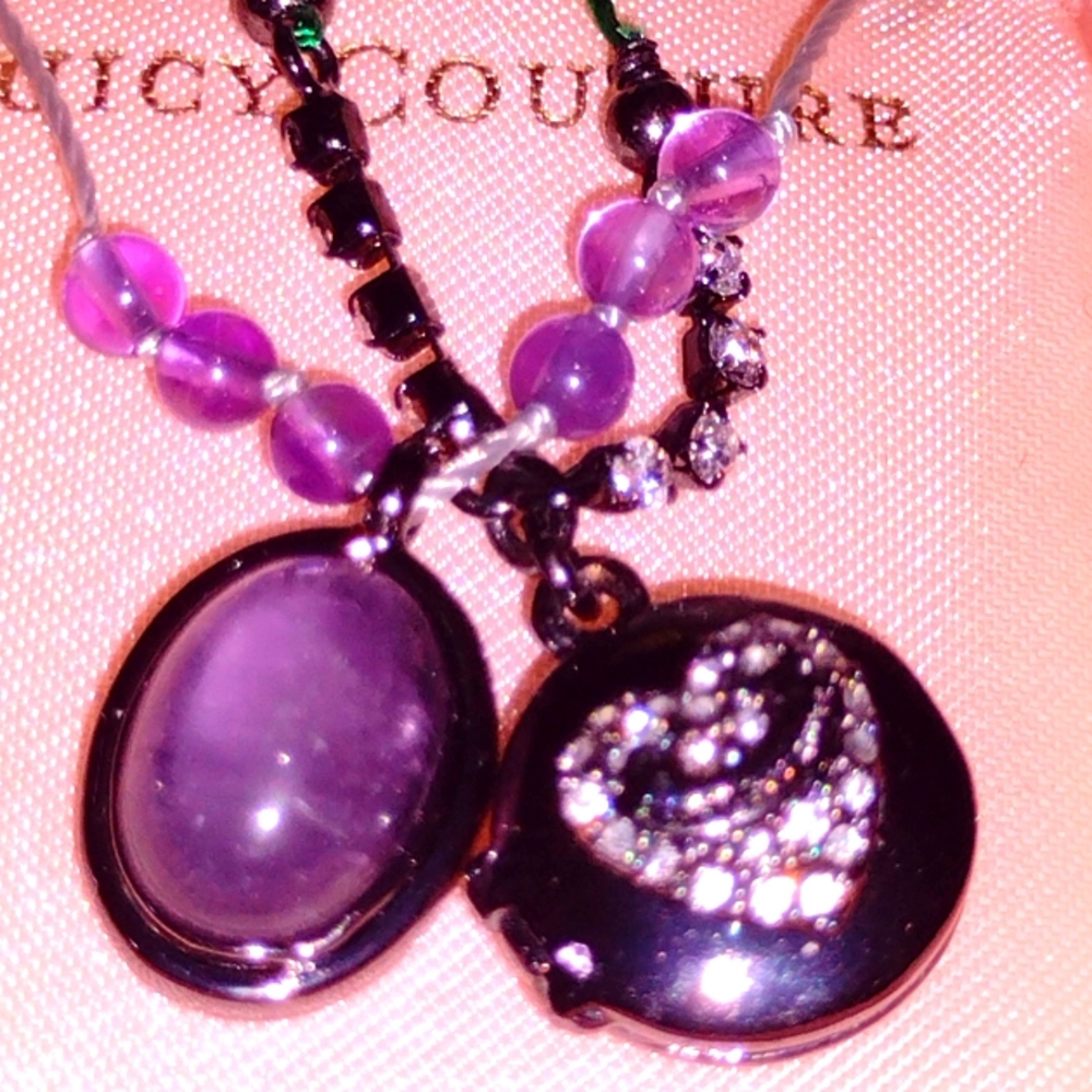 Juicy Purple Cabochon & 💜 Locket Thread Duo Never Removed from Original 🎁 NWT